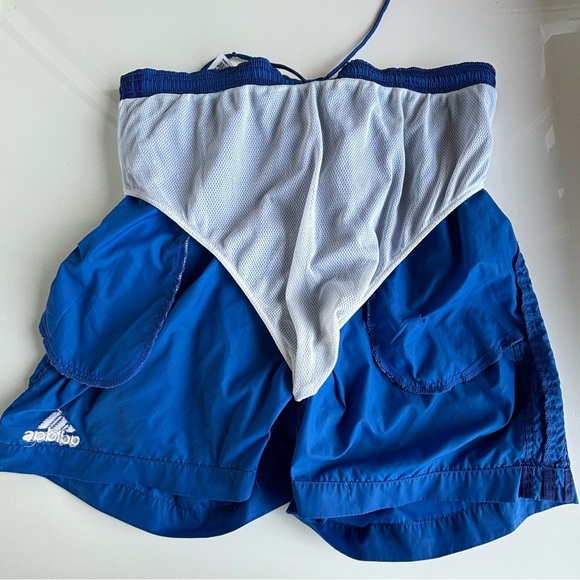 RARE ADIDAS SOCCER BLUE SHORTS (GREAT CONDITION) L - Picture 7 of 16